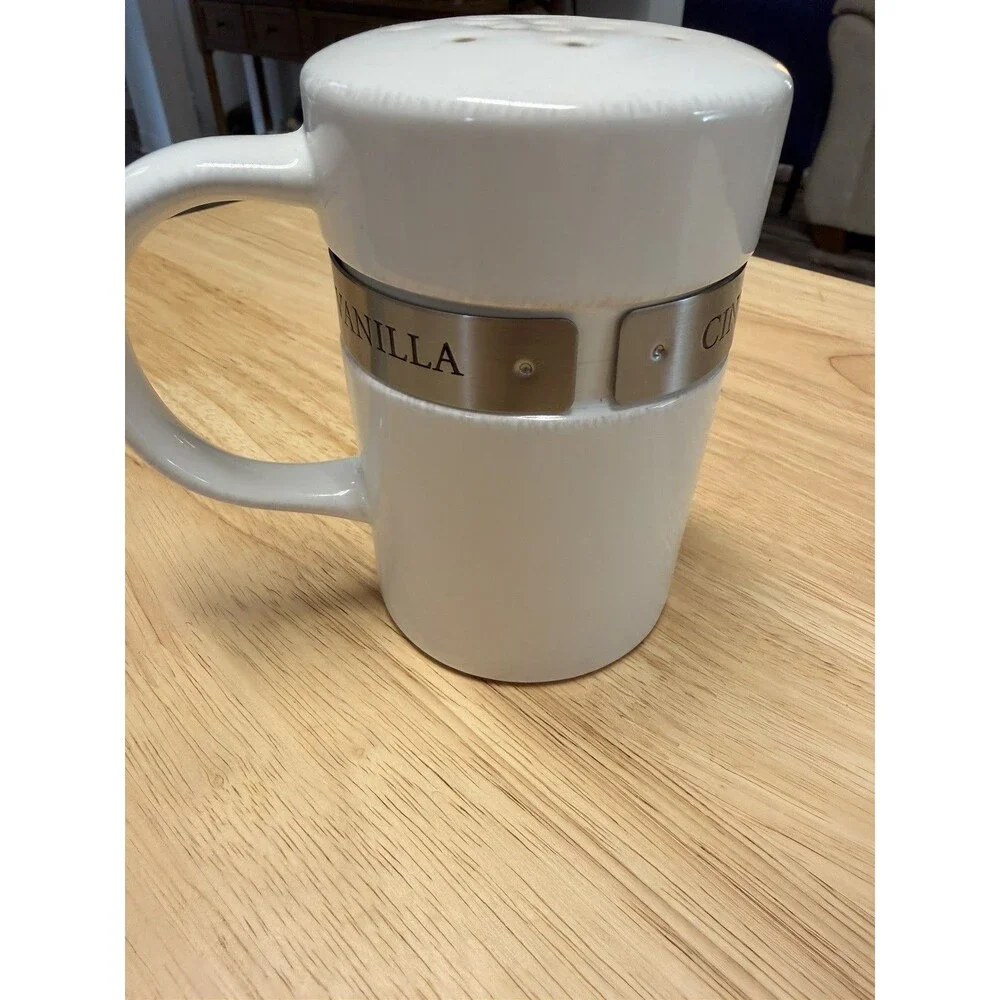 Pottery Barn Adjustable Ceramic Condiment Shaker Creamer Cocoa Cottagecore Home